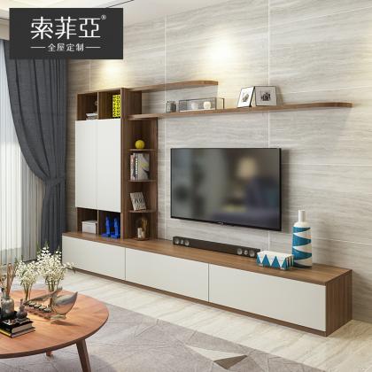 客厅定制电视柜多少钱，客厅定制柜子效果图-第3张图片-朋成家居生活_生活家