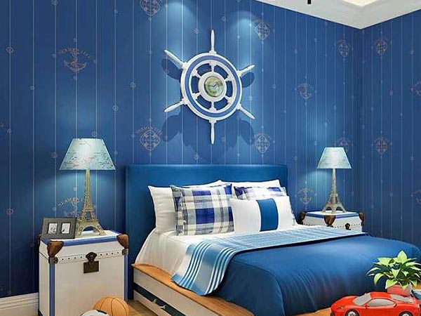 男生臥室墻紙搭配,給人充滿活力的幸福感-裝潢設計不求人-家具室內裝潢資訊網