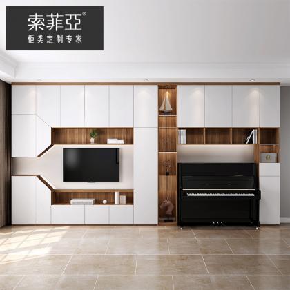 客厅定制电视柜多少钱，客厅定制柜子效果图-第5张图片-朋成家居生活_生活家