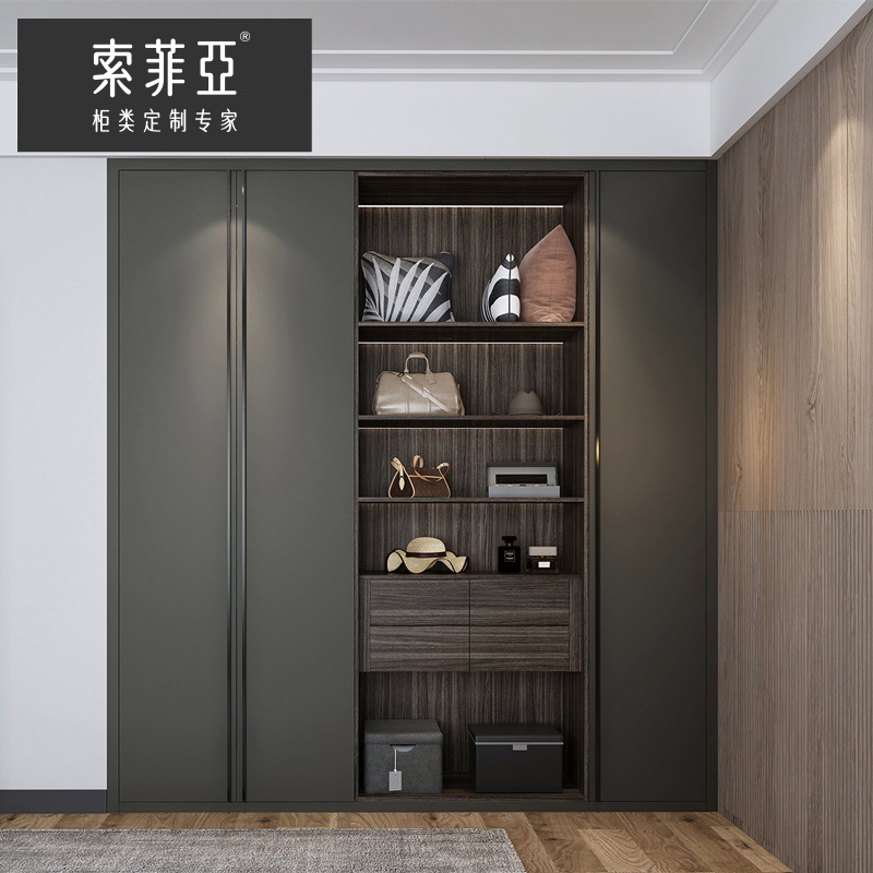 索菲亚亲肤板华尔兹系列超高掩门衣柜